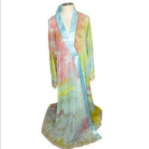 Lucie Anne Vintage 60s 70s Custom Tie Dye Sheer NightGown